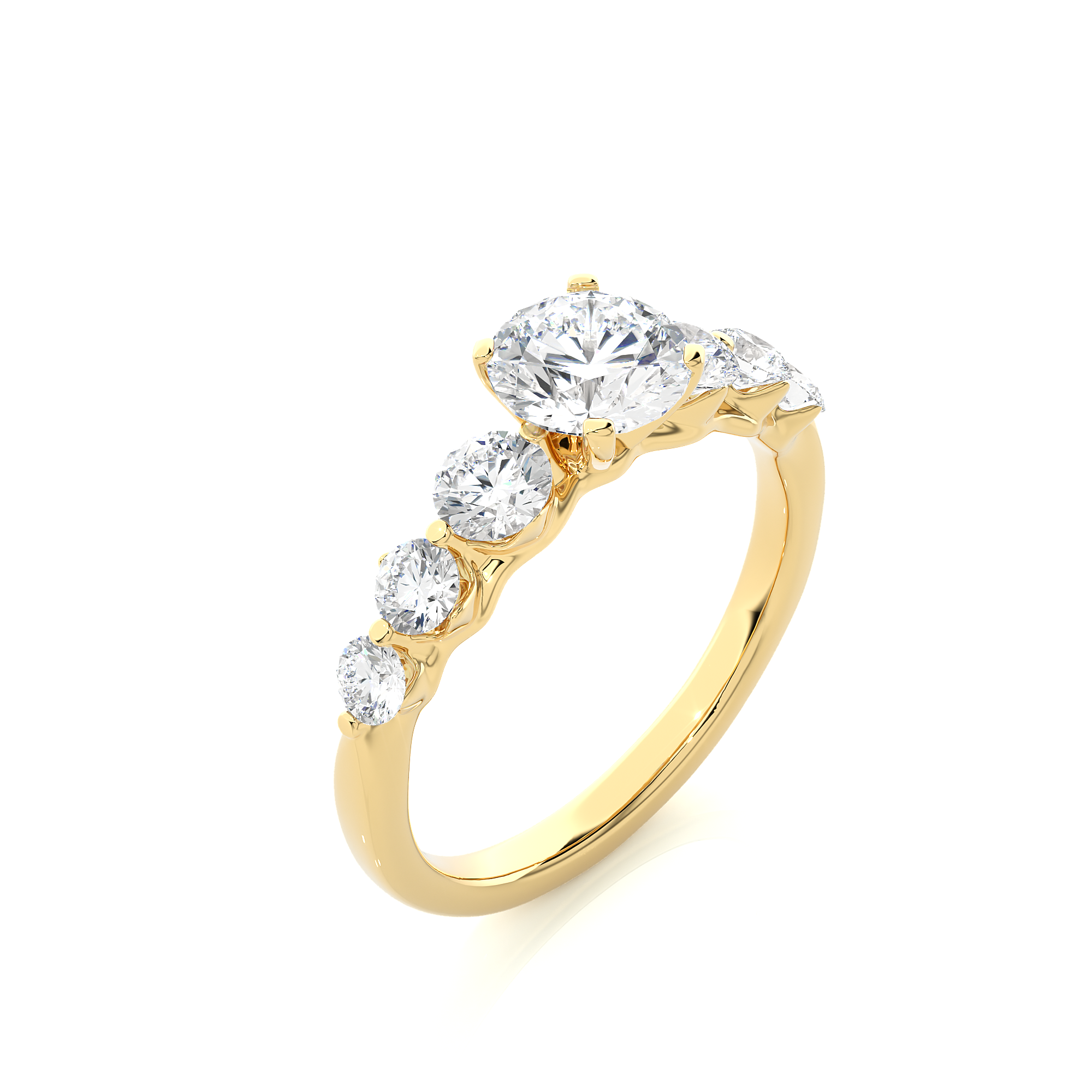 1.43 Carat H Color VS1 Clarity Diamond Studded Natural Diamond Ring.